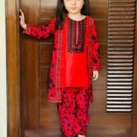 Red Coat Style Embroidered Suit