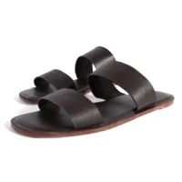 Double Strap Leather Flats