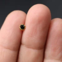 Black Stone Nose Pin