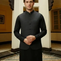 Black Waistcoat-Italian- 3 Piec