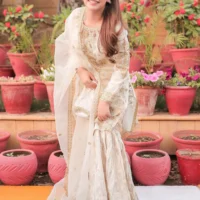 White Organza gharara